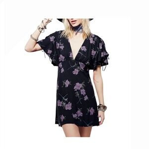 free people delilah embroidered wrap dress Free People Delilah Wrap Dress in Pink
